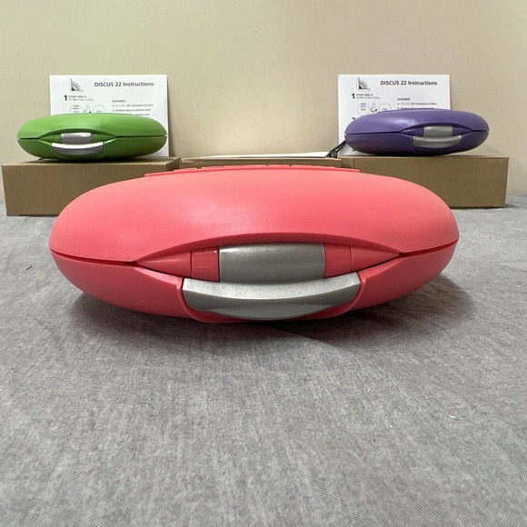 DiscGear 22 Slot Hard Plastic CD DVD Disc Storage Cases - Lot of 3 Pnk,Prpl,Lime - Picture 6 of 13